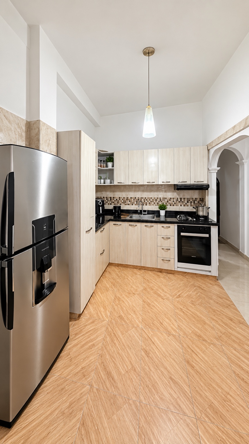 Cocina integral de la casa en Salomia